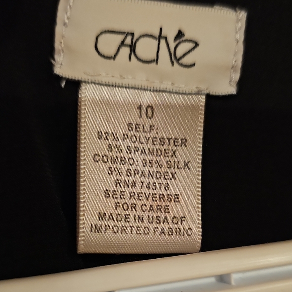 Caché Black Dress with Gold Patterns - Picture 3 of 8